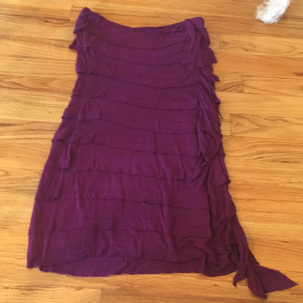 Guess Purple Mini Dress / Cover up with Side Frill